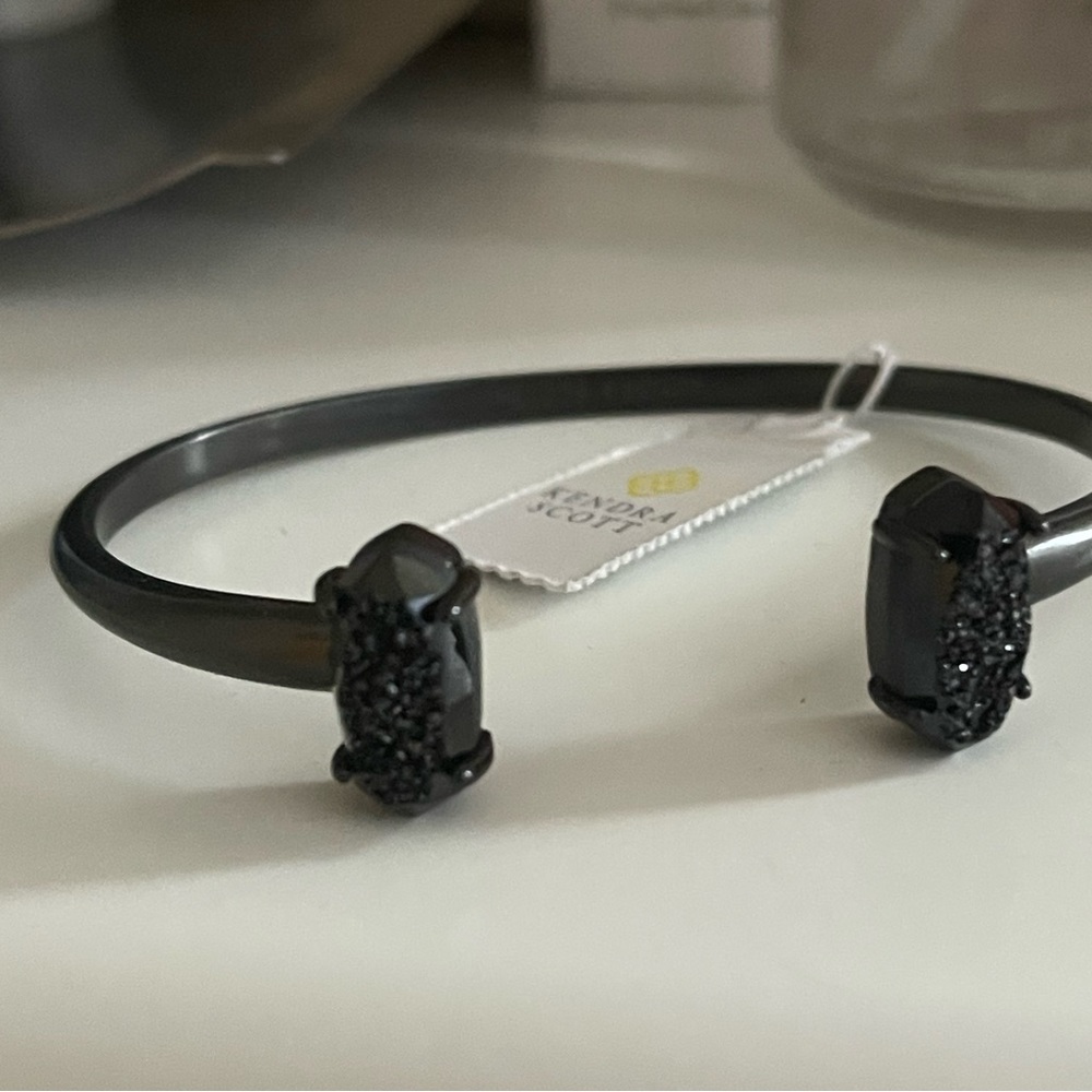 Kendra Scott Black Drusy Cuff Bracelet